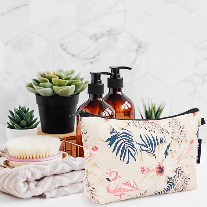 WANDF Small Makeup Bag for Purse, Small Cosmetic Bag for Women