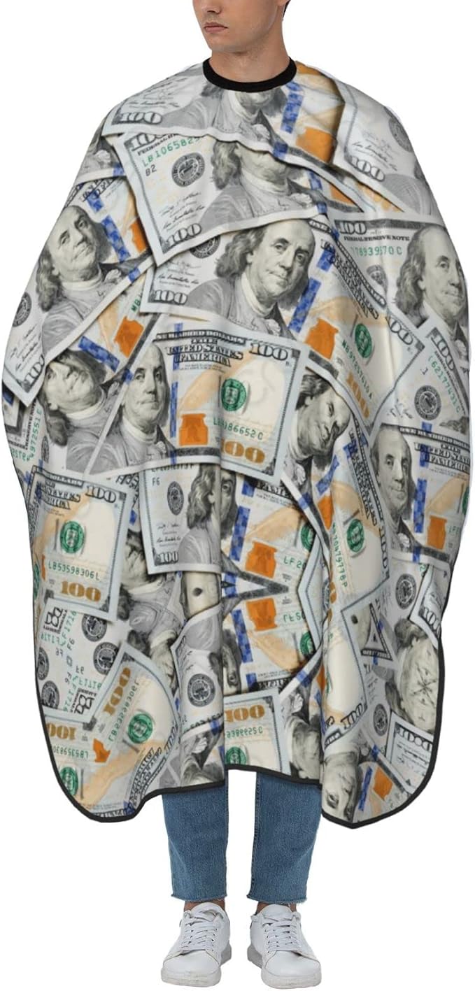 Carwayii Money Barber Cape Professional Hair Cutting Cape Salon Hairstylist
