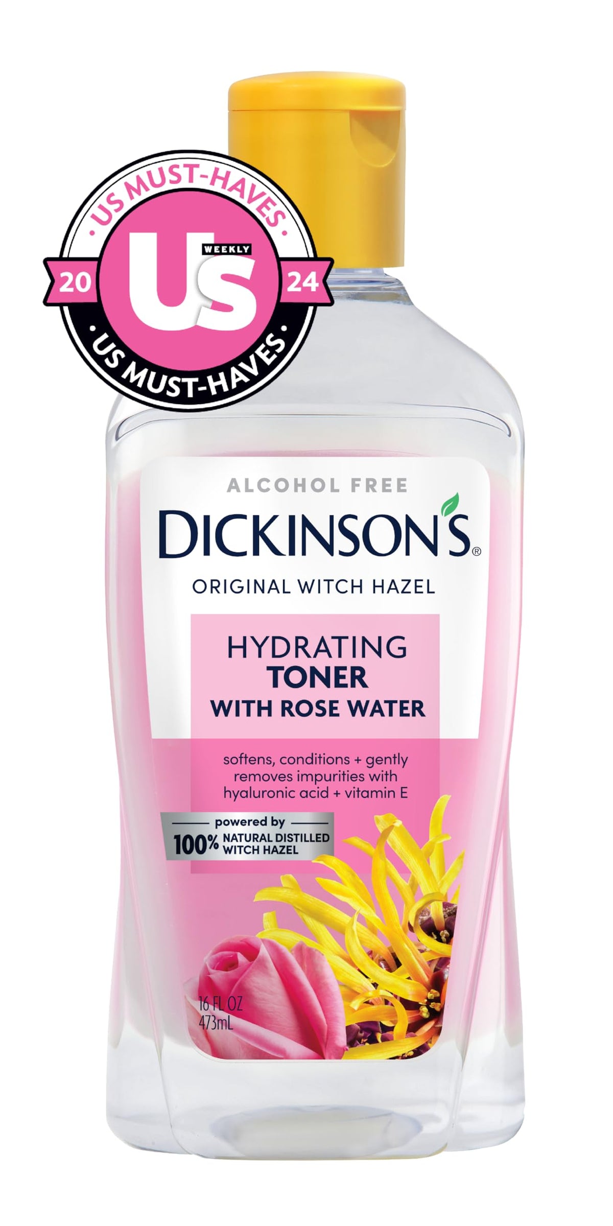 Dickinson's Witch Hazel Hydrating Toner with Rosewater | 16 Fl Oz