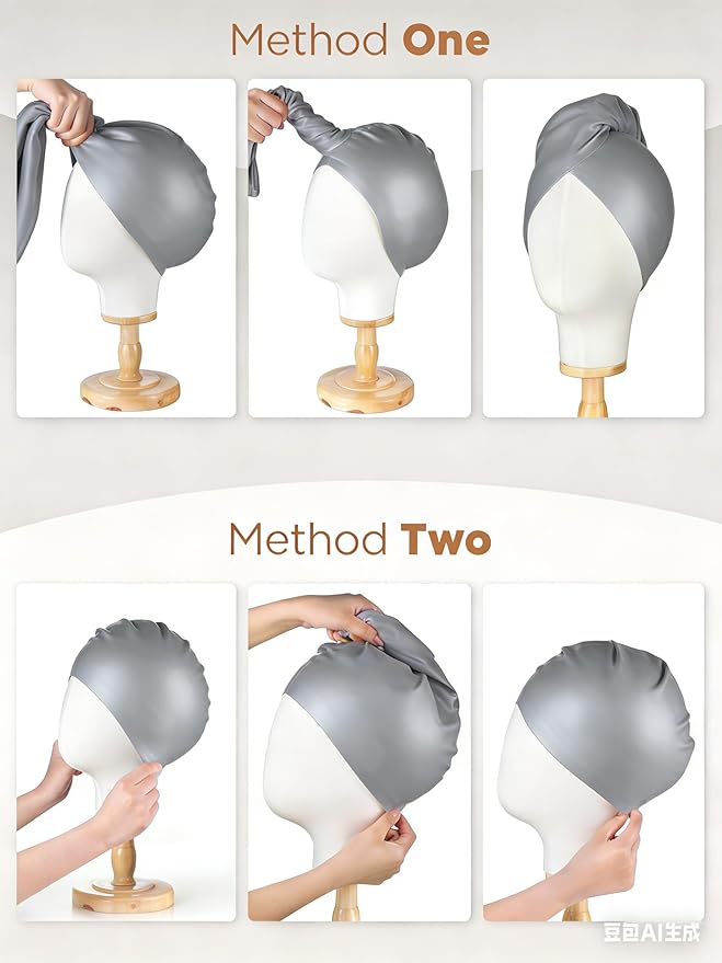 3 Pack Microfiber Hair Towel Wrap for Women, Fast Drying Hair Turban with Button, Anti-Frizz Large Hair Towel for All Hair Styles, Soft & Absorbent Hair Drying Towel
