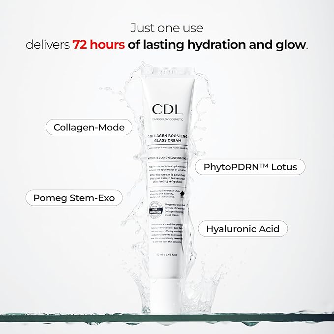 CDL Korean Collagen Duo - Collagen Hydrogel Face Lifting Mask (5 Sheets) + Collagen Hydrating Glass Glow Cream - Anti-Aging, Firming & Plumping with OLIGO-HA Phyto-PDRN