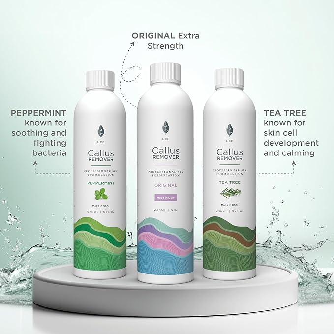 Lee Beauty 8oz Professional Gel Callus Remover for Feet - Tea Tree Fast-Acting Formula, Extra Strength for Cracked Heels & Dead Skin (Pack of 1)