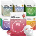 144 Pack Bulk Sheet Face Masks Skincare, Facial Masks for Most Skin Types
