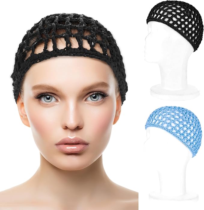 Wig Cap Thick Long Hair Caps Adjustable Net Mesh Braided Weaving Making Crochet Sew Weave Fishnet Grip Headband