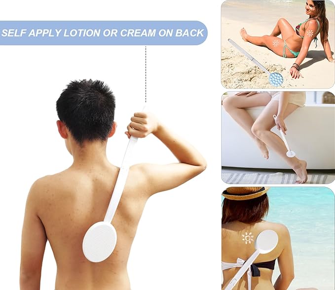 UMOPPHIX Lotion Applicators for Back, 18 inch Back Lotion Applicator, Back Lotion Applicator for Your Back, Foldable Handle Easy Reach Self Apply Cream Moisturizer Sunscreen