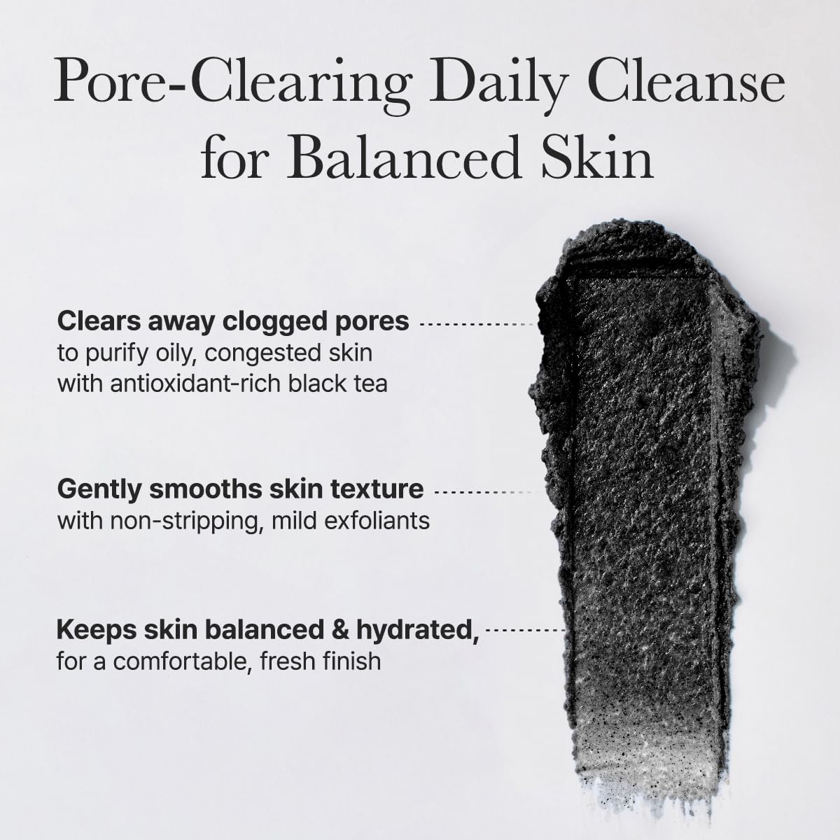 Arencia Black Tea Rice Mochi Face Cleanser, Deep-Cleansing, Pore Care, Sebum Control, Oily Skin 120g (4.23 oz)