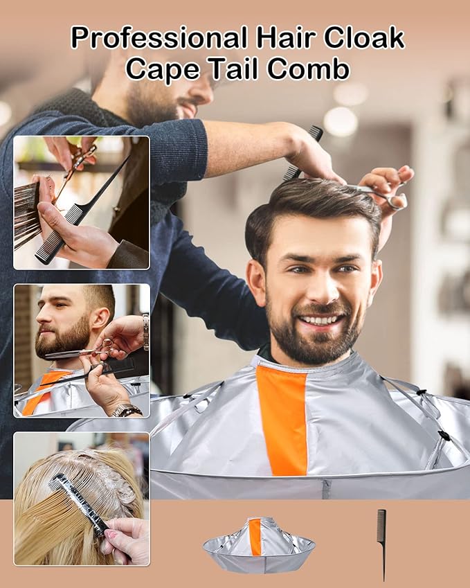 Lictin Hair Cutting Cape - Haircut Cape Umbrella with 1PCS Black Comb