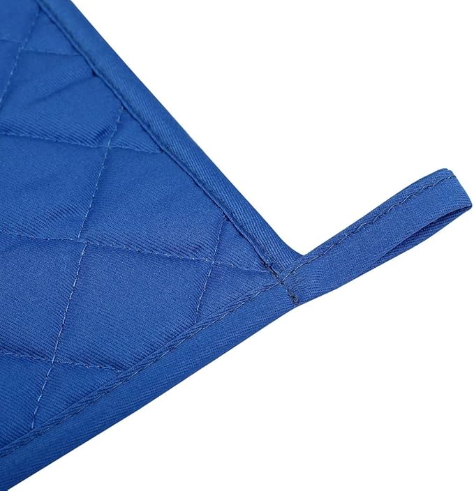 Lifaith 6 Pack Potholders Kitchen Pot Holders Set,Cotton Pot Holders for Kitchen 7 inch hot Pads,Heat Resistant Hot Pads for Cooking and Baking Dark Blue