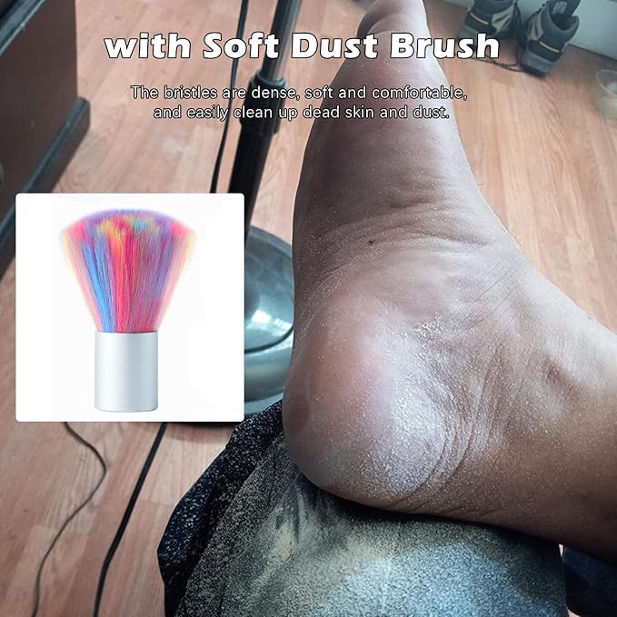 Upgraded Electric Callus Remover for Feet 1200RPM, Adjustable Speed Professional Electric Foot Sander Foot Grinder Heel File Pedicure Tool for Women Men Cracked Dead Skin, 60 Sandpaper Discs, Black