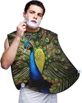 Black And White Marble Texture Print Beard Bib Shaving Apron, Beard Hair Trimming Cape Gift For Dad
