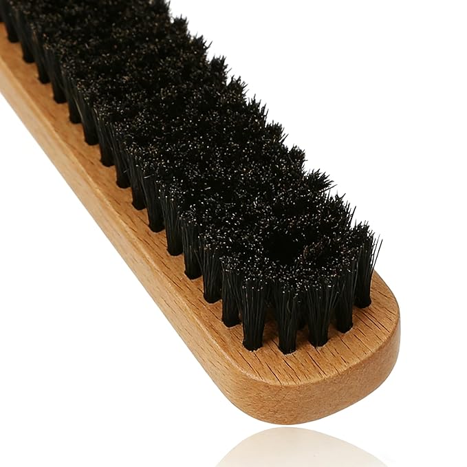 JsqFogey Men's Boar Bristle Hair Brush, Natural Wood Handle Grooming Brush for Daily Styling, Beard & Hair Detangling, Perfect for Pompadour & Slick Back Hairstyles