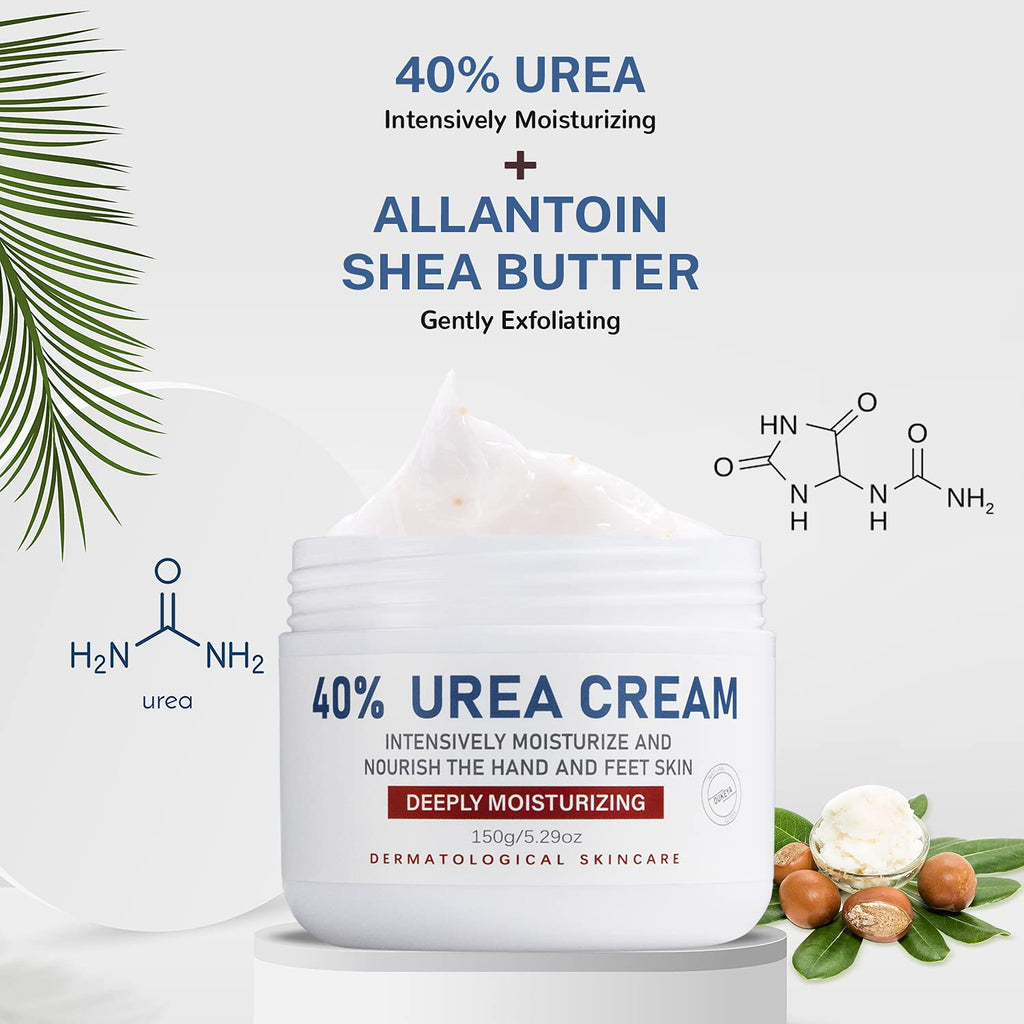 OUKEYA Urea Cream 40 Percent,Foot & Hand Cream for Dry Cracked,Urea Lotion for Feet Maximum Strength(2 Packs)