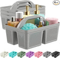 4 Pack Portable Shower Caddy, Integrated Handle, Reinforced Plastic, Organizer Storage Bathroom Supplies and Beauty Products, Cleaning Supplies, Shower Basket for Home, Dorm, Shelf and Cabinet