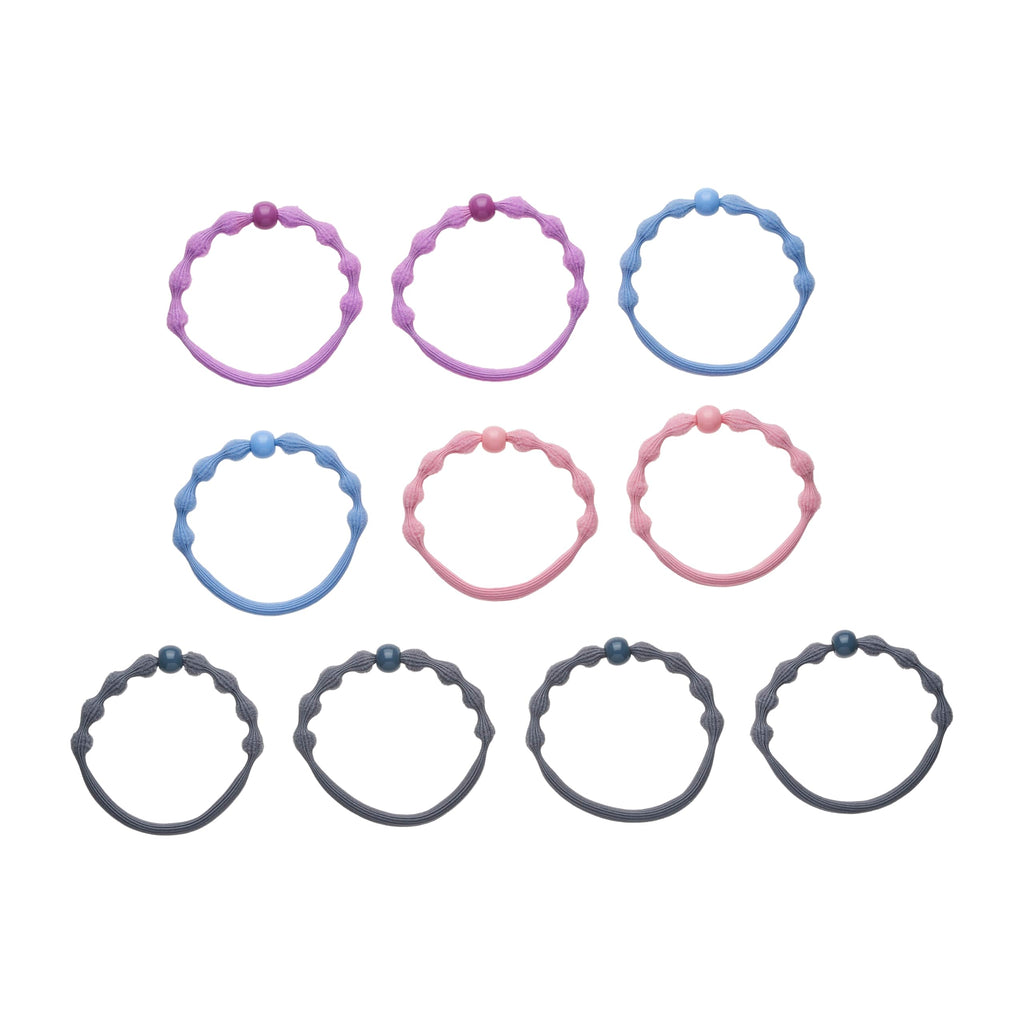 Goody Ouchless Forever Fine Hair Elastics, 10 Ct, Assorted Colors, Damage-Free Bands, 3X Stronger Elastic Ties, Retainable Shape, 16 Strand Inner Core, Styling Accessories for Women & Men