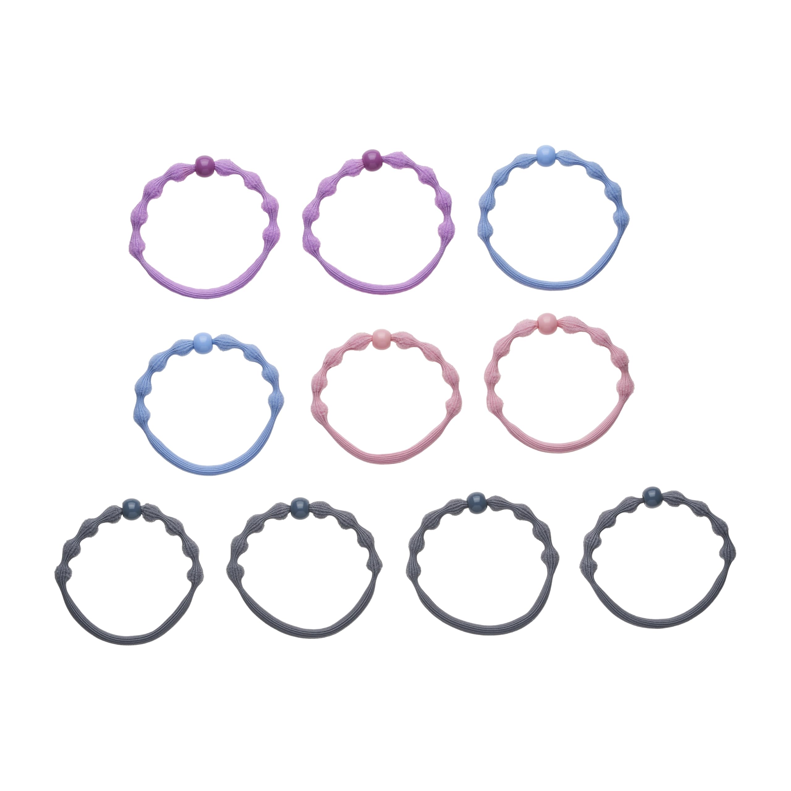Goody Ouchless Forever Fine Hair Elastics, 10 Ct, Assorted Colors, Damage-Free Bands, 3X Stronger Elastic Ties, Retainable Shape, 16 Strand Inner Core, Styling Accessories for Women & Men
