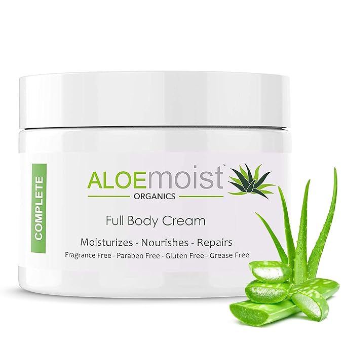 Organic Aloe Vera Face Cream & Body Moisturizing Cream, Natural Aloe Vera Lotion with Vitamin E Oil, Vitamin C, Retinol Cream, Shea Butter, Anti Aging Face Moisturizer for Women Dry Skin (8 oz - 2pk)