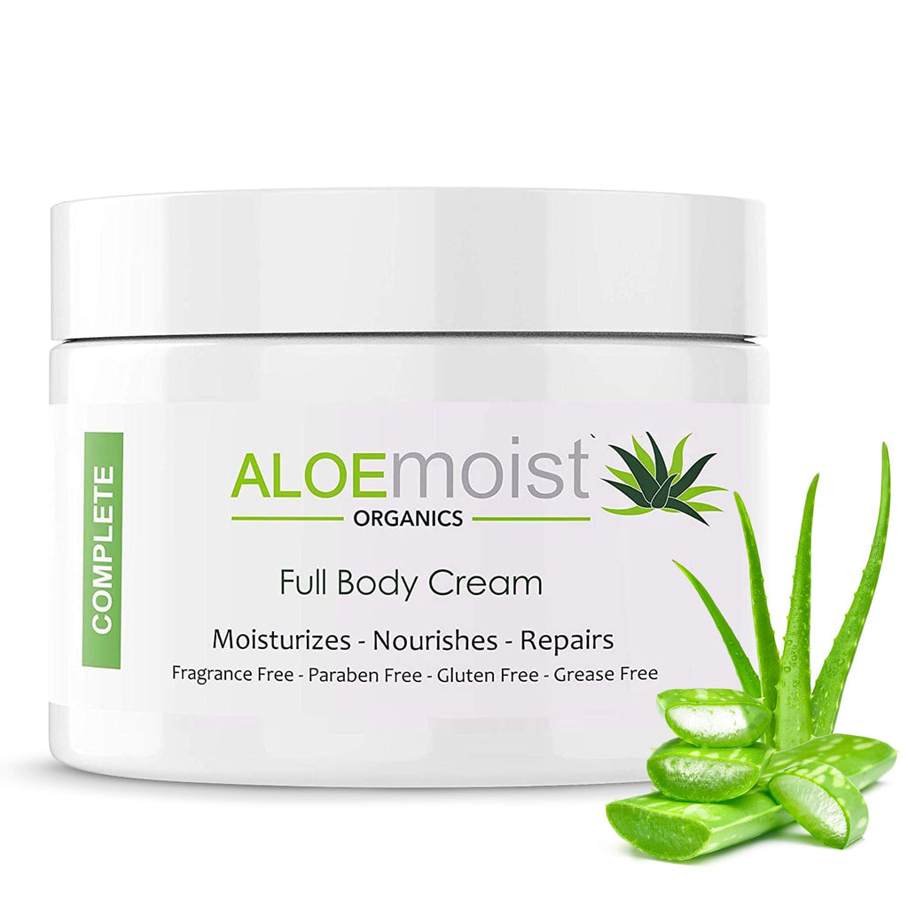 Organic Aloe Vera Face Cream & Body Moisturizing Cream, Natural Aloe Vera Lotion with Vitamin E Oil, Vitamin C, Retinol Cream, Shea Butter, Anti Aging Face Moisturizer for Women Dry Skin (8 oz - 2pk)