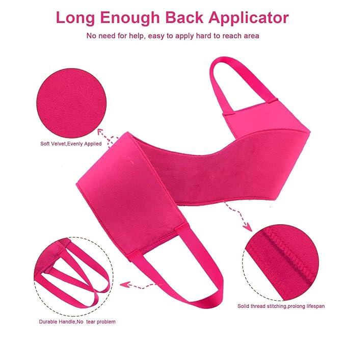 CeleCily Self Tanner Mitt Applicator Back Applicator Set - Premium Waterproof Tanning Mitt for Flawless Sunless Tanning， Prevents Orange Palms, Double-Sided, Reusable Tanning Gloves