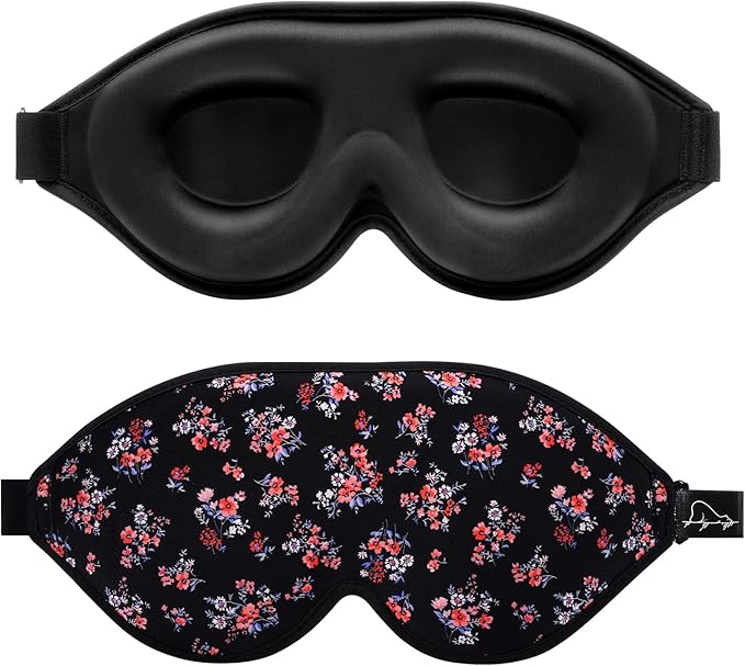 ALASKA BEAR Sleep Mask Contoured Eye Cups for Women Eyelashes Protection