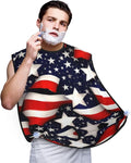 Fall Pumpkin Print Beard Bib Shaving Apron, Beard Hair Trimming Cape Gift For Dad