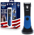 Barbasol Body Hair Trimmer for Men, with Adjustable Guide Shield, Built in Light, Heat Resistant & Hypoallergenic Ceramic Blade, Wet and Dry Waterproof Trimmer, Full Body Battery Powered Trimmer