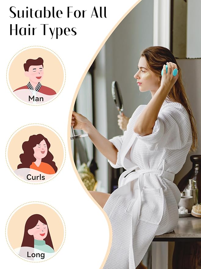 HEETA Scalp Massager Hair Scrubber Shampoo Brush Exfoliator for Hair Growth