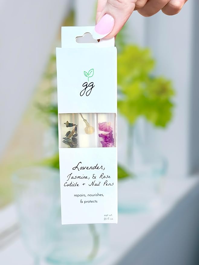 Greenmade Goods Lavender Jasmine Rose Cuticle Oil Trio, 3-Pack Gift Set