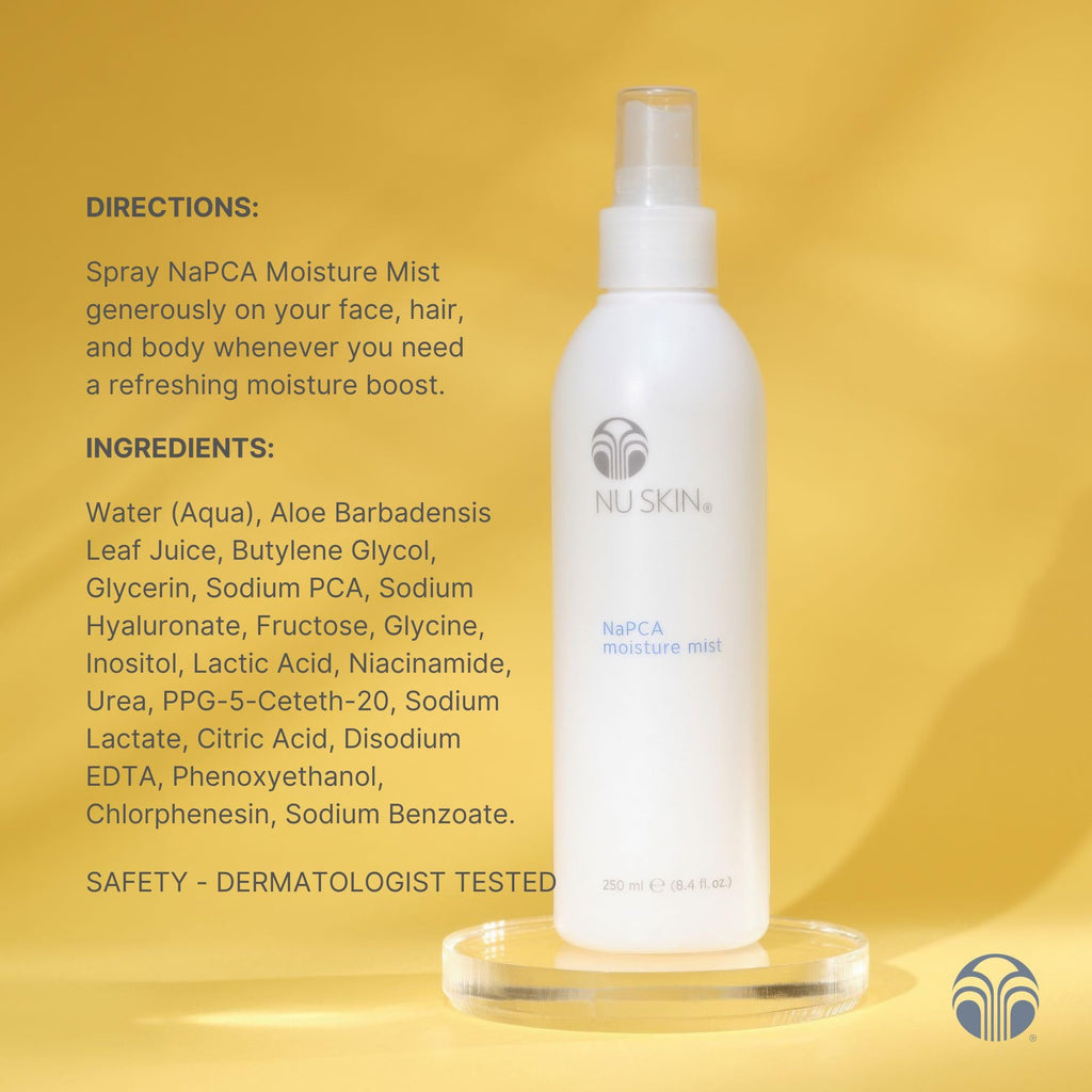 Nu Skin NaPCA Moisture Mist | Hydrating Spray | 8.4 Fl Oz | 1 Pack