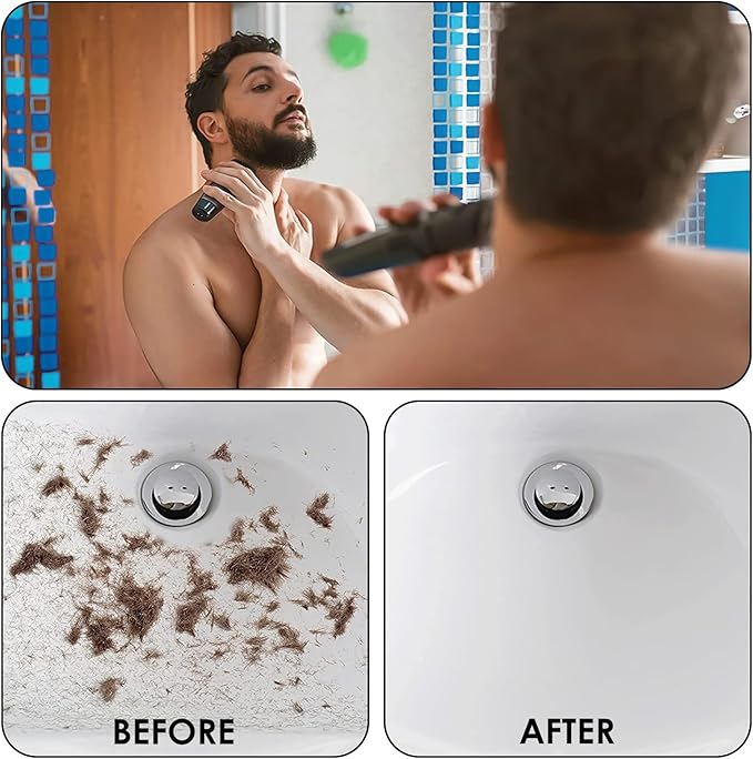 Linkidea Beard Bib Apron, Non Stick Beard Shaving Apron for Sink, Mess-Free Beard Trimming Catcher, Foldable Beard Grooming Accessory, Gift for Men Husband Dad (Grey)