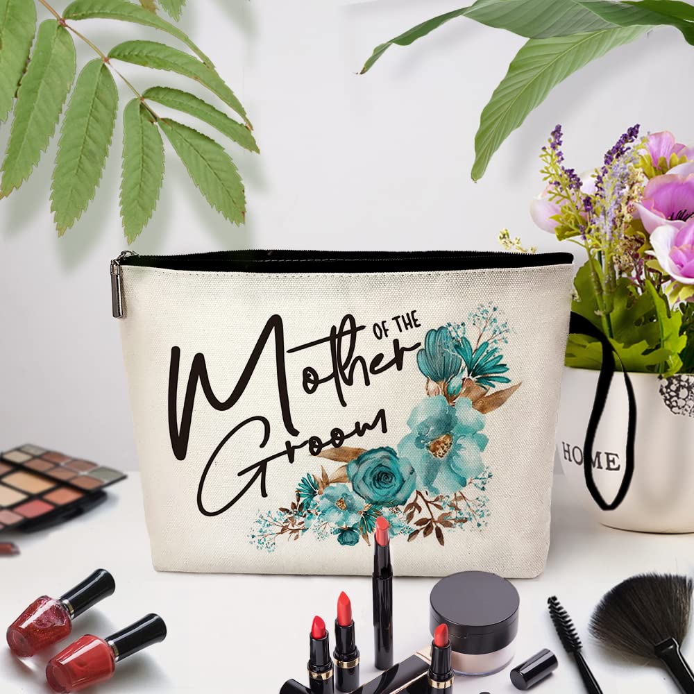 ZHANTUONE Mother of the Groom Funny Wedding Cosmetic Bag, for Travel Toiletry Zipper Storage Pouch Makeup Bag, Wedding Party Gifts, Mother of the Groom Gifts, Party Cosmetic Bag