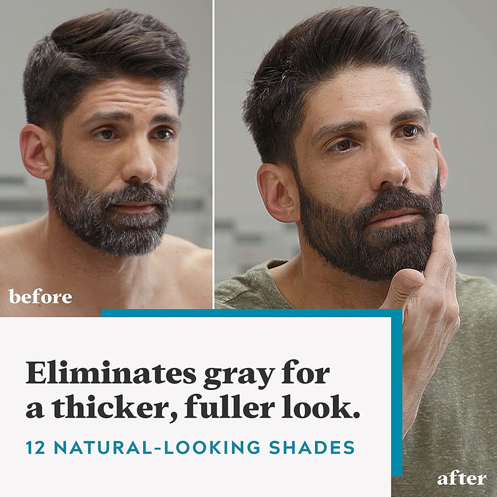 JUST FOR MEN Mustache & Beard Dye, Keratin, Rich Dark Brown M-47 (3 Pack)