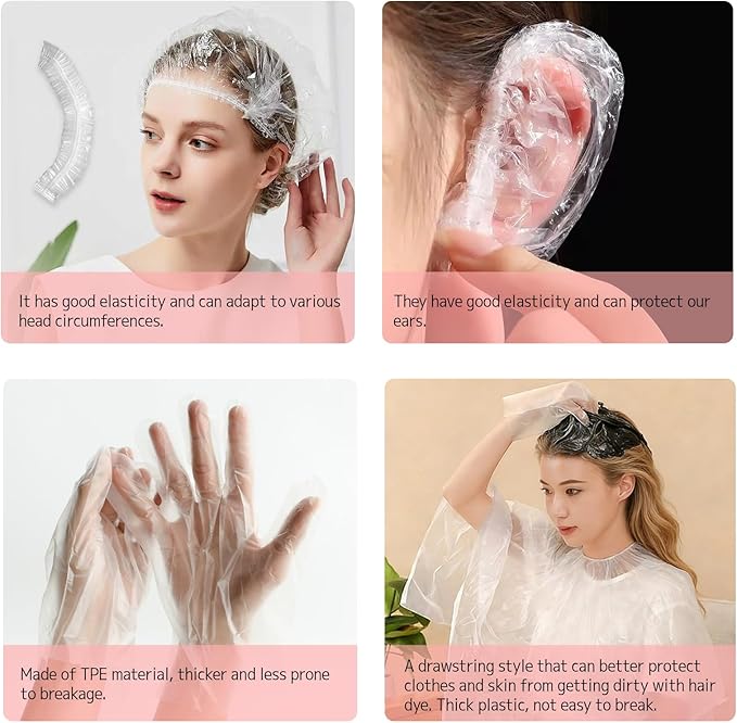 21 pcs Hair Dye Kit Professional Salon Tools with Hair Dye Brush and Bowl Set Hair Bleach Kit,Dye Clips Gloves Ear Covers,for Hairstylist and Women Hair Bleaching Coloring Highlighting Kit