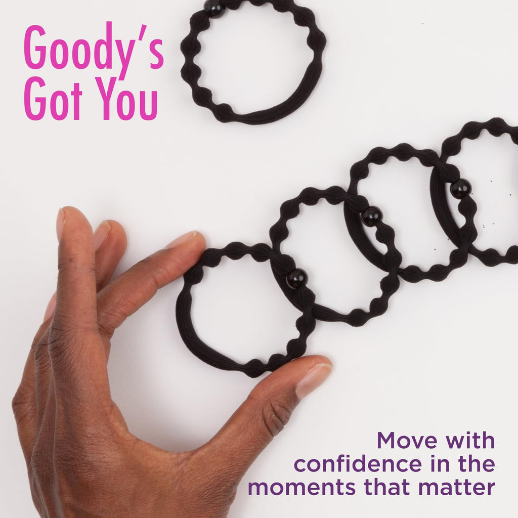 Goody Ouchless Forever Hair Elastics - 10 Ct, Assorted Neon, Damage-Free Bands, 3X Stronger Hair Ties, Retainable Shape, 16 Strand Inner Core, Hair Accessories for Women & Men, All Hair Types