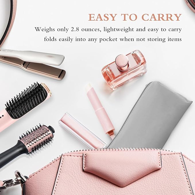 Suafrnut Professional Hot Hair Tools Organizer Bag Portable Travel Heat Resistant Storage Case Pouch for Curling Irons, Flat Irons, Hair Straightener and Styling Tools(17.7" x 3.2"x 3.2")