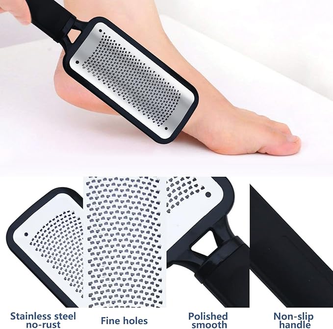 Foot File Callus Remover Foot Rasp Pedicure Scrubber Tool for Feet Care Stainless Scraper Cracked Dead Skin Remover