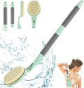 Anti-Slip Shower Back Scrubber with Detachable Long Handle Bath Brush