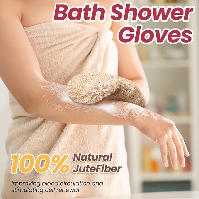 Vafada Wood Bath Brush,Long Handle Body Back Scrubber with Soft and Natural Bristles Antiskid Shower Brush Set for Bathroom Wet or Dry Exfoliating (6 Pack) (20.6'' Long Handle)