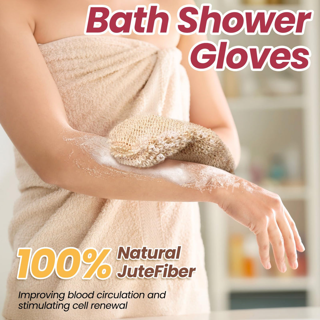 Vafada Wood Bath Brush,Long Handle Body Back Scrubber with Soft and Natural Bristles Antiskid Shower Brush Set for Bathroom Wet or Dry Exfoliating (6 Pack) (20.6'' Long Handle)