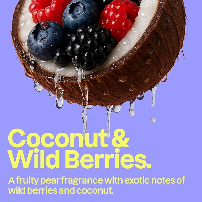 ATTITUDE Body Lotion, EWG Verified Moisturizer, Vegan Skin Care Products, Non-Greasy, Hydrating for Dry Skin, Cruelty Free, Moisturizing, Coconut & Wild Berries Scent, 16 Fl Oz