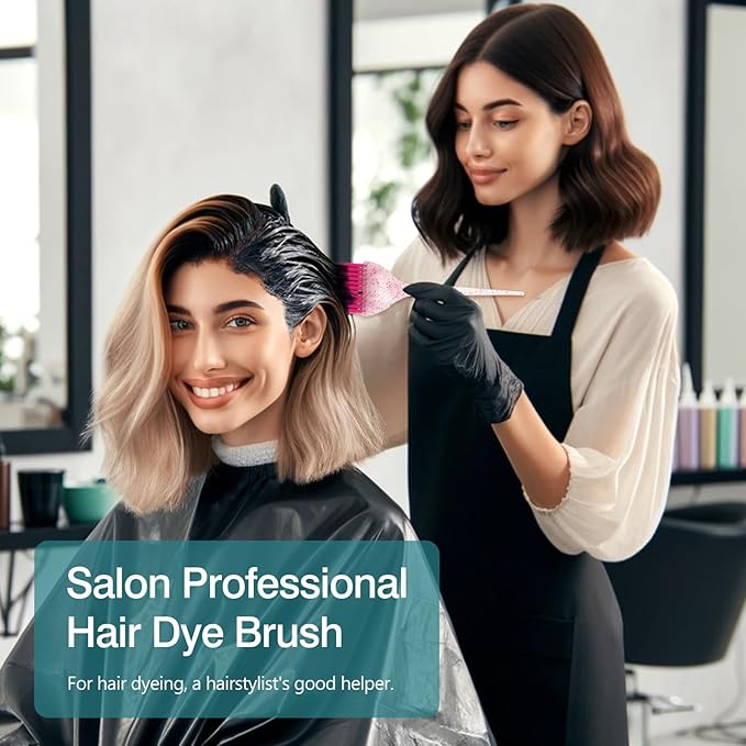 Kootinn 3-Piece Hairdressing Suite: Precision Applicator Brushes for Hair Dye & Styling - Salon-Quality Tools for Home and Professional Use