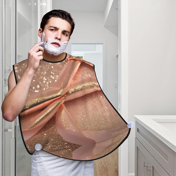 Abstract Paint Splashes Print Beard Bib Shaving Apron, Beard Hair Trimming Cape Gift For Dad