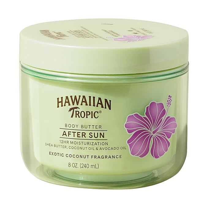Hawaiian Tropic After Sun Body Butter with Coconut Oil, 8 oz, After Sun Lotion, After Sun Moisturizer, Coconut Body Butter, After Sun Care, After Sun Skin Care, 8 oz