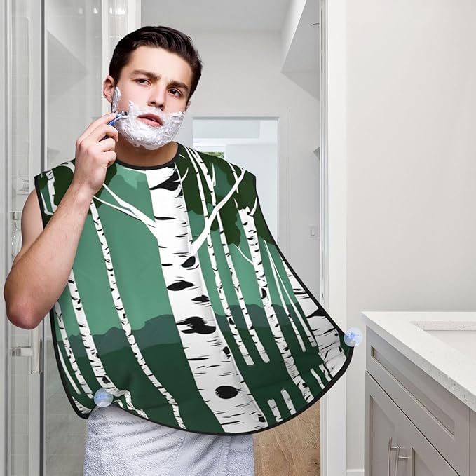 Brooklyn Bridge Print Beard Bib Shaving Apron, Beard Hair Trimming Cape Gift For Dad