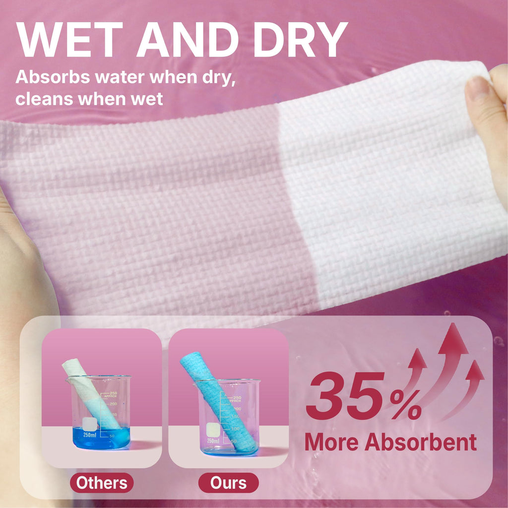 Serenorch Mother's Day Box Disposable Face Towels XL, 50 Count