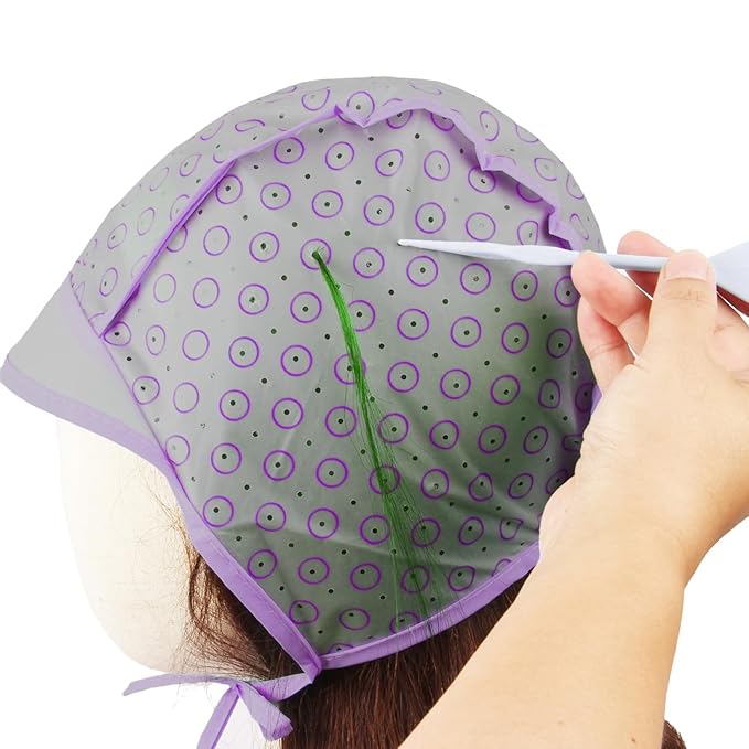 Hair Highlight Cap, Highlighting Cap for Dyeing with Crochet Hook