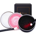 DUcare Makeup Brush Cleaner Mat 4 in 1 Silicone Makeup Brush Cleaner Bowl Cosmetic Brushes Cleaning Tool Organizer for Storage and Air Drying