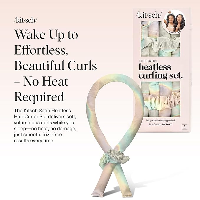 Kitsch Satin Heatless Curls Overnight Set - Aura