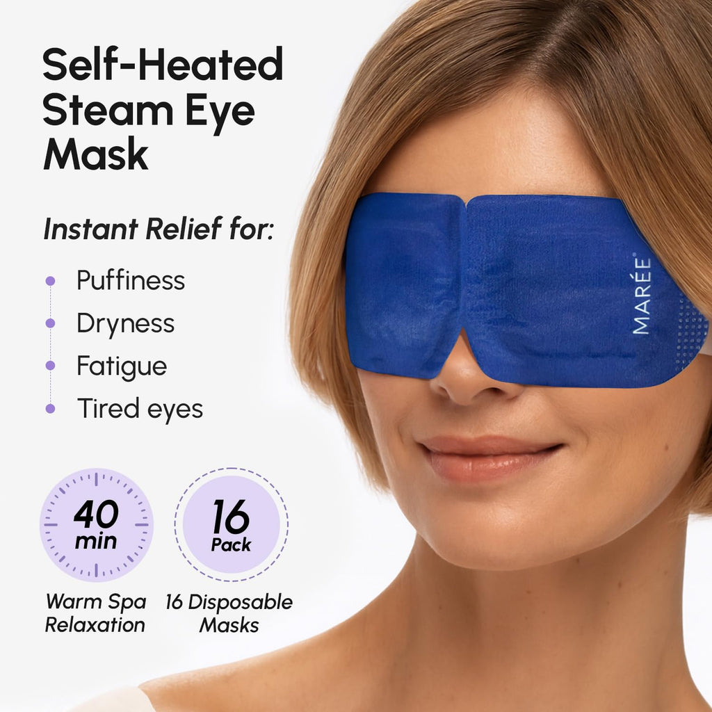 MAREE Heated Eye Masks for Dry Eyes – Disposable Lavander Steam Eye Mask
