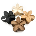 Flower Hair Clips for Women and Girls Thick to Thin Hair Medium Cute Claw Clips Decorative Plumeria Hawaiian Hair Accessories Nonslip Neutral Matte Pinzas Para el Cabello