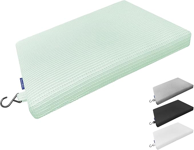Gooo&Ma Shower Cushion, Non-Slip Air Fiber Bath Pad, Green